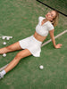 Load image into Gallery viewer, ROTATE TENNIS SKIRT - WHITE