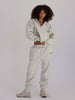 HALF ZIP SWEATER - CREAM MARLE