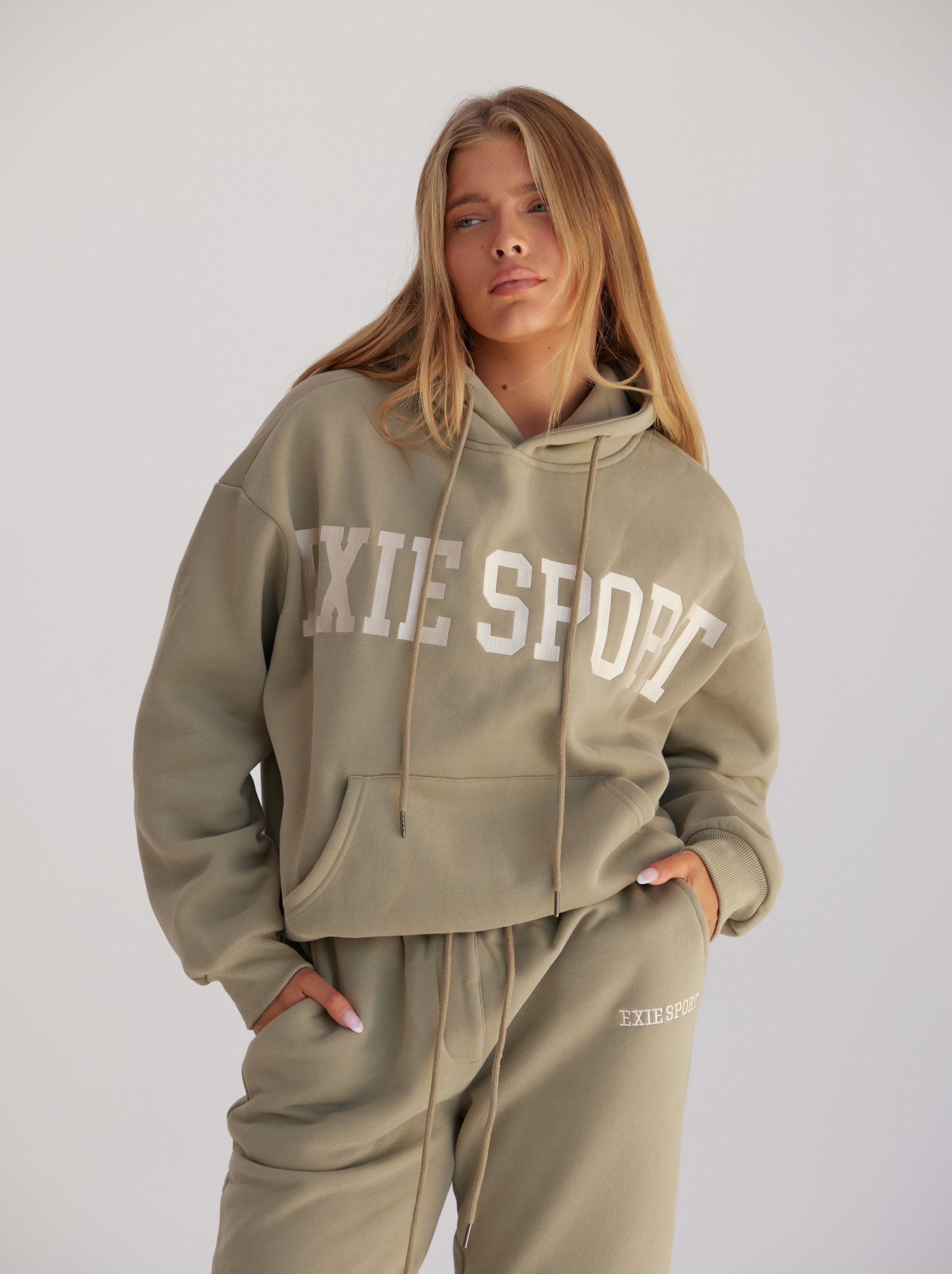 COLLEGE HOODIE - KHAKI
