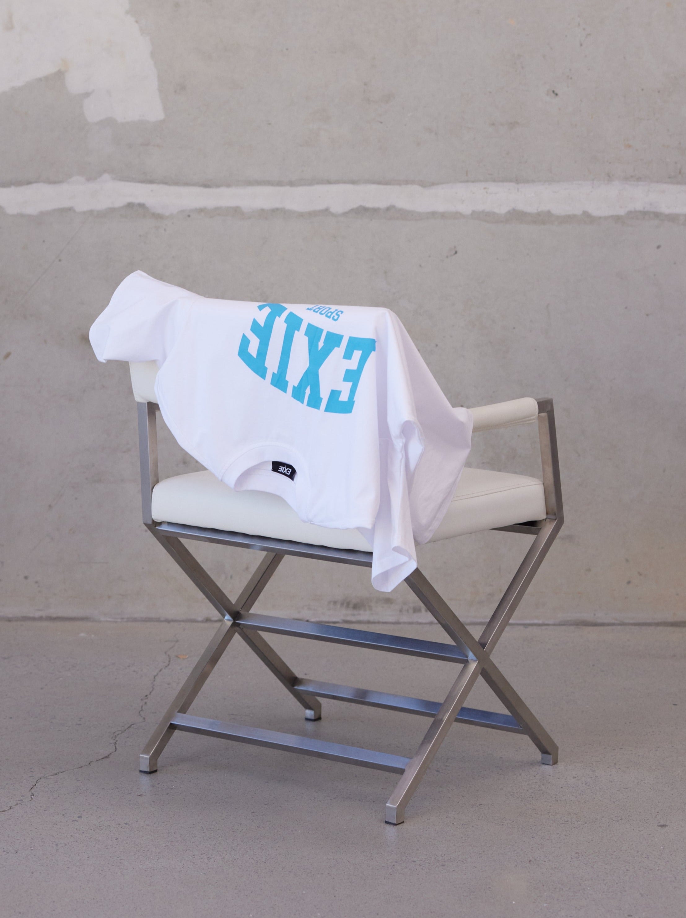 EXIE SPORT OVERSIZED TEE - WHITE/MALIBLUE