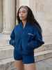 HALF ZIP SWEATER - NAVY