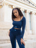 UPLIFT LONG SLEEVE TOP - ROYAL BLUE