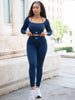 UPLIFT LONG SLEEVE TOP - ROYAL BLUE