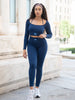UPLIFT LONG SLEEVE TOP - ROYAL BLUE