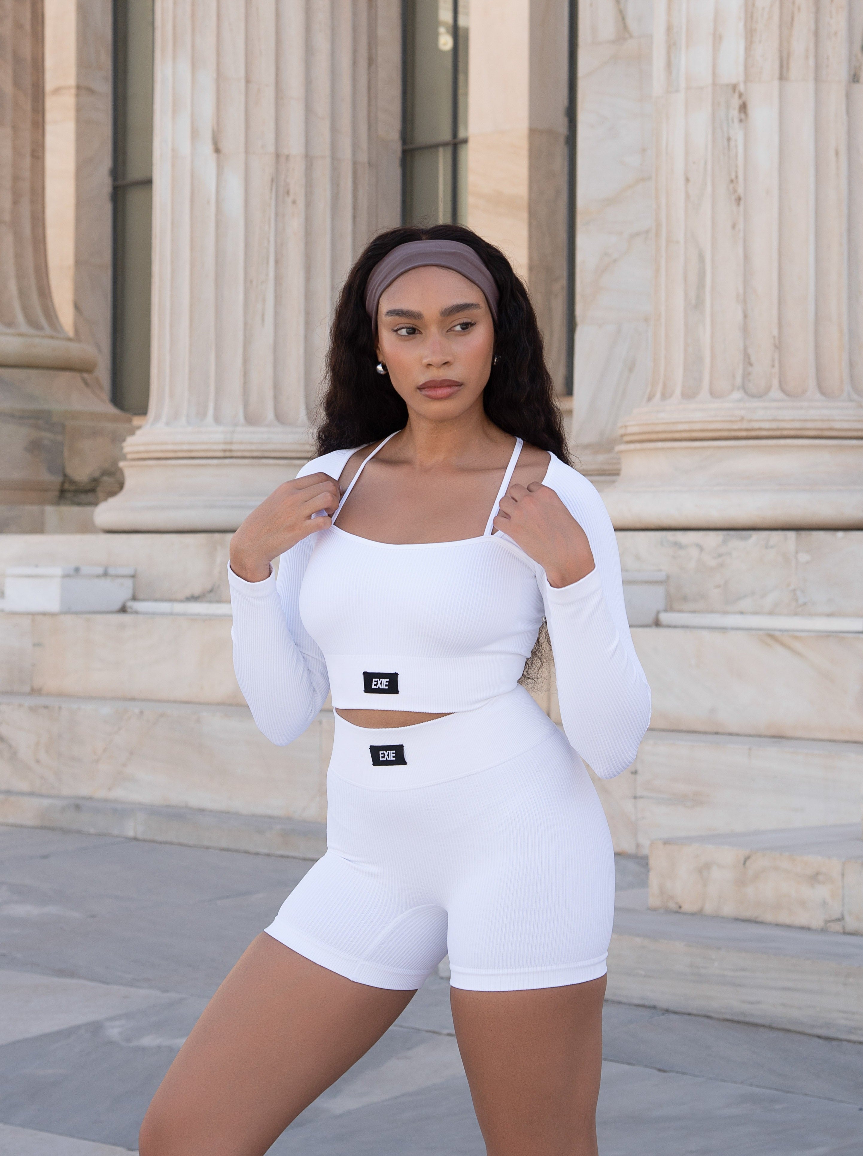 UPLIFT LONG SLEEVE TOP - WHITE