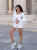 UPLIFT LONG SLEEVE TOP - WHITE