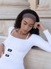 UPLIFT LONG SLEEVE TOP - WHITE