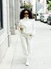 EXIE SPORT TRACK PANT - CREAM MARLE
