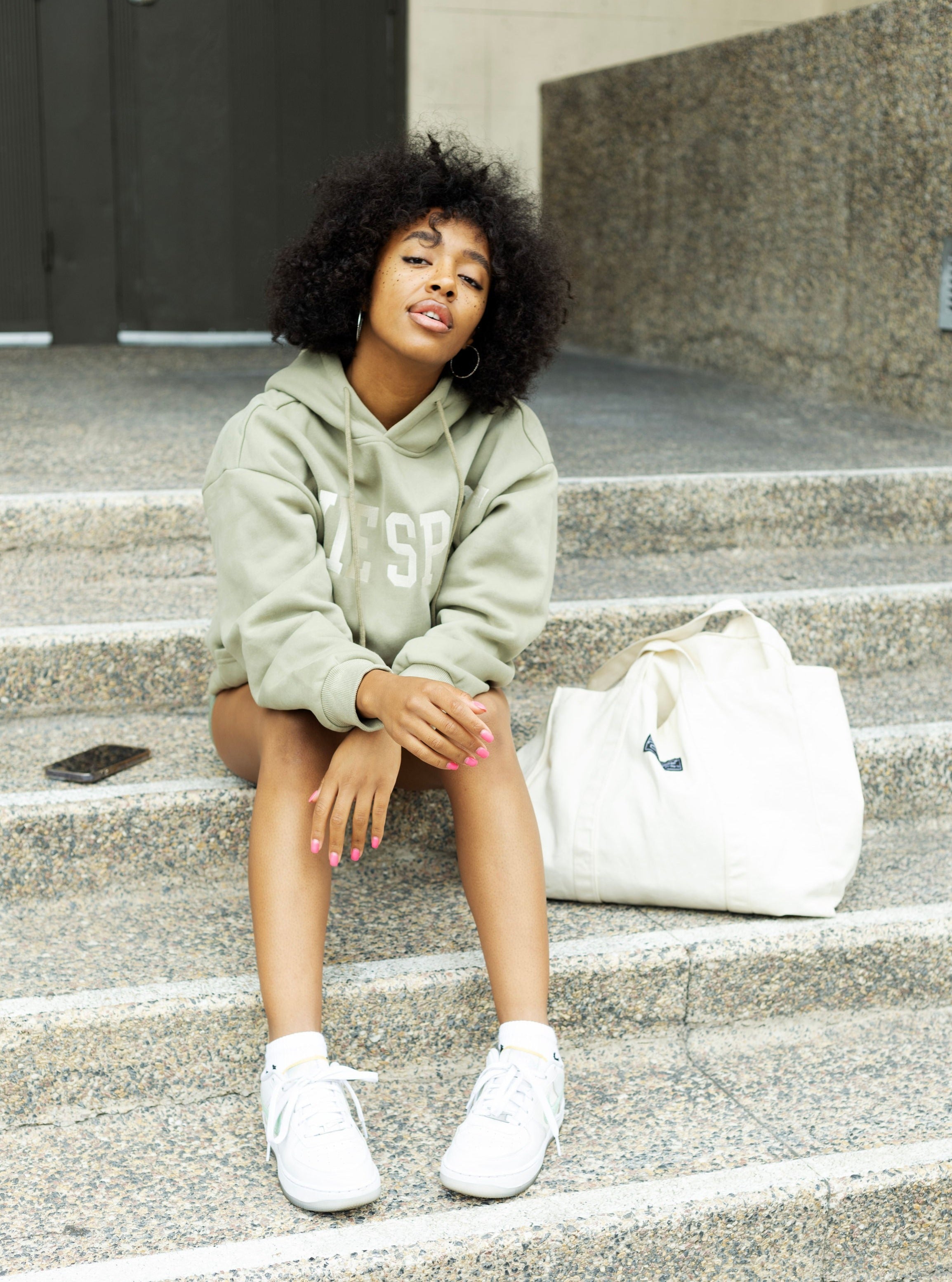 COLLEGE HOODIE - KHAKI