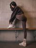 HALF ZIP SWEATER - ESPRESSO
