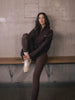 HALF ZIP SWEATER - ESPRESSO