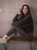 HALF ZIP SWEATER - ESPRESSO