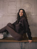 HALF ZIP SWEATER - ESPRESSO