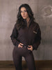 HALF ZIP SWEATER - ESPRESSO