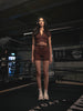 BEND ZIP FRONT TEE - SIENNA