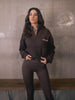 HALF ZIP SWEATER - ESPRESSO