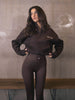 HALF ZIP SWEATER - ESPRESSO